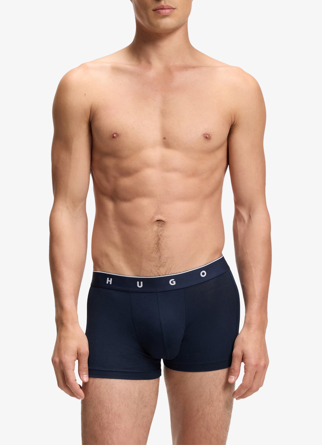 HUGO Boxershorts met logoband in 3-pack - voorkant 2 zwart