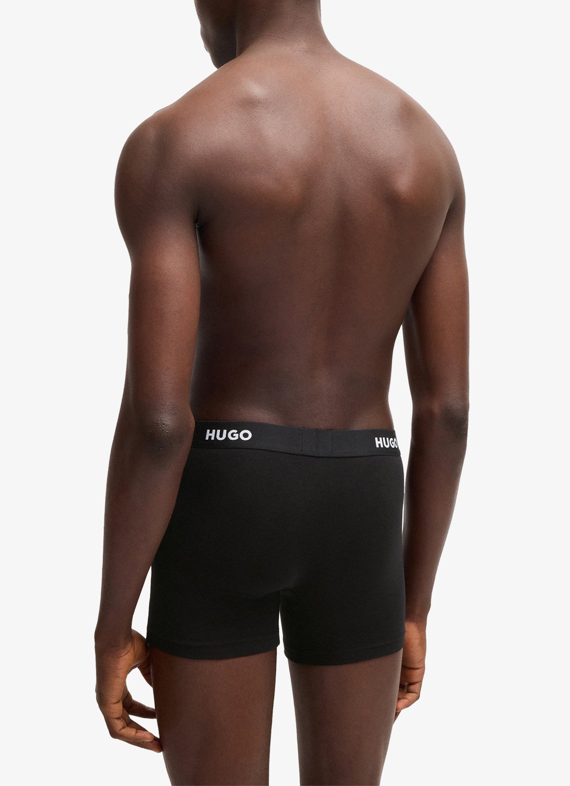 HUGO Boxershorts met logoband in 3-pack - achterkant 3 zwart