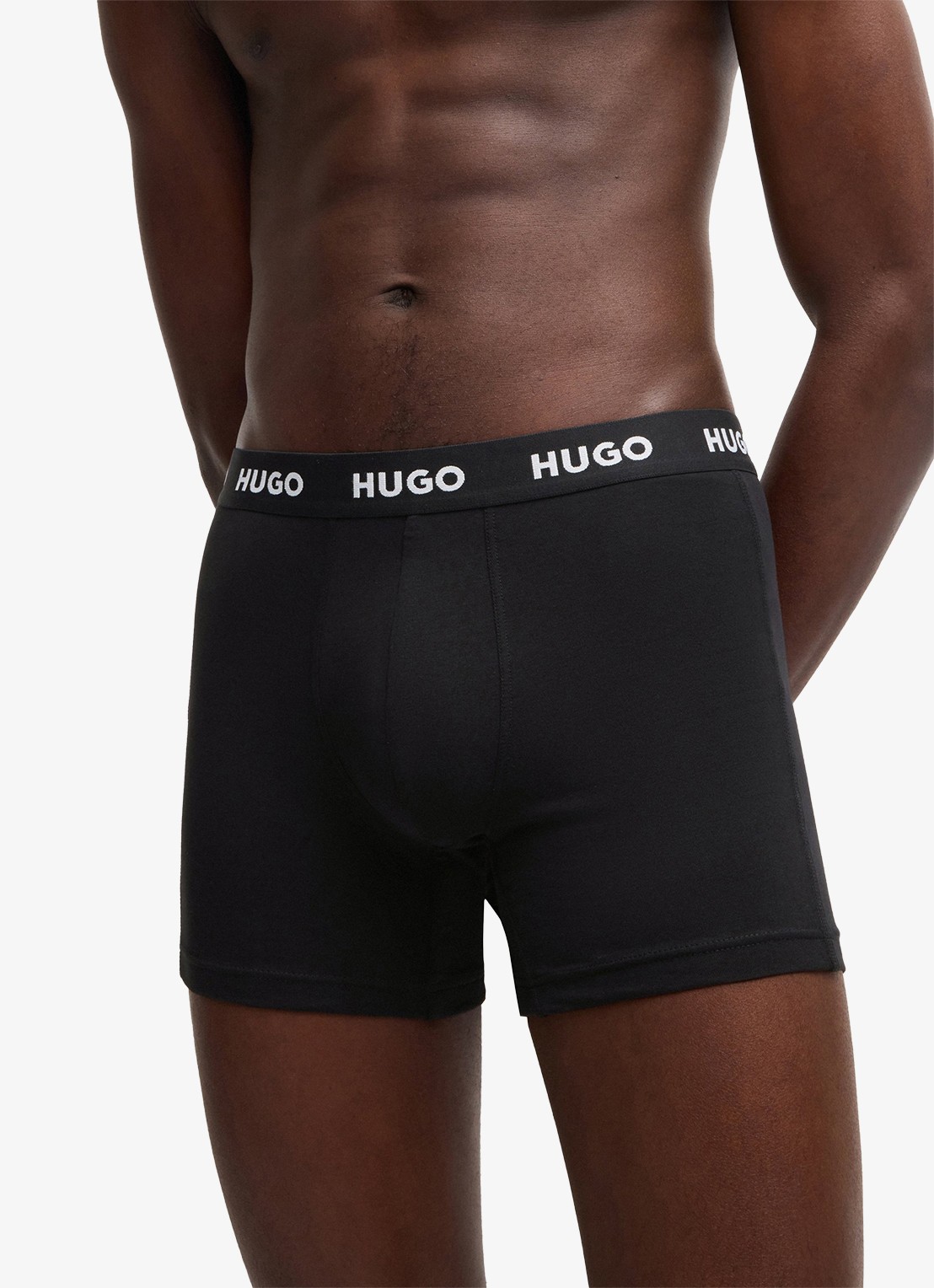 HUGO Boxershorts met logoband in 3-pack - detail 4 zwart