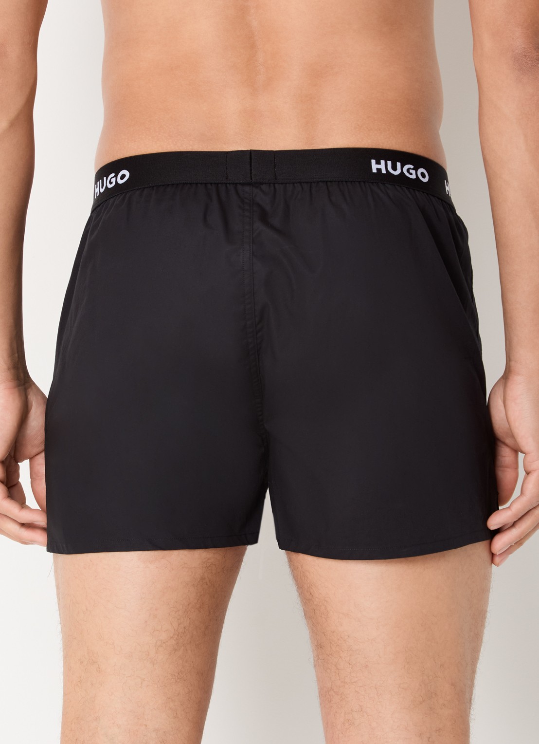 HUGO Boxershorts met logoband in 3-pack - achterkant donkerblauw