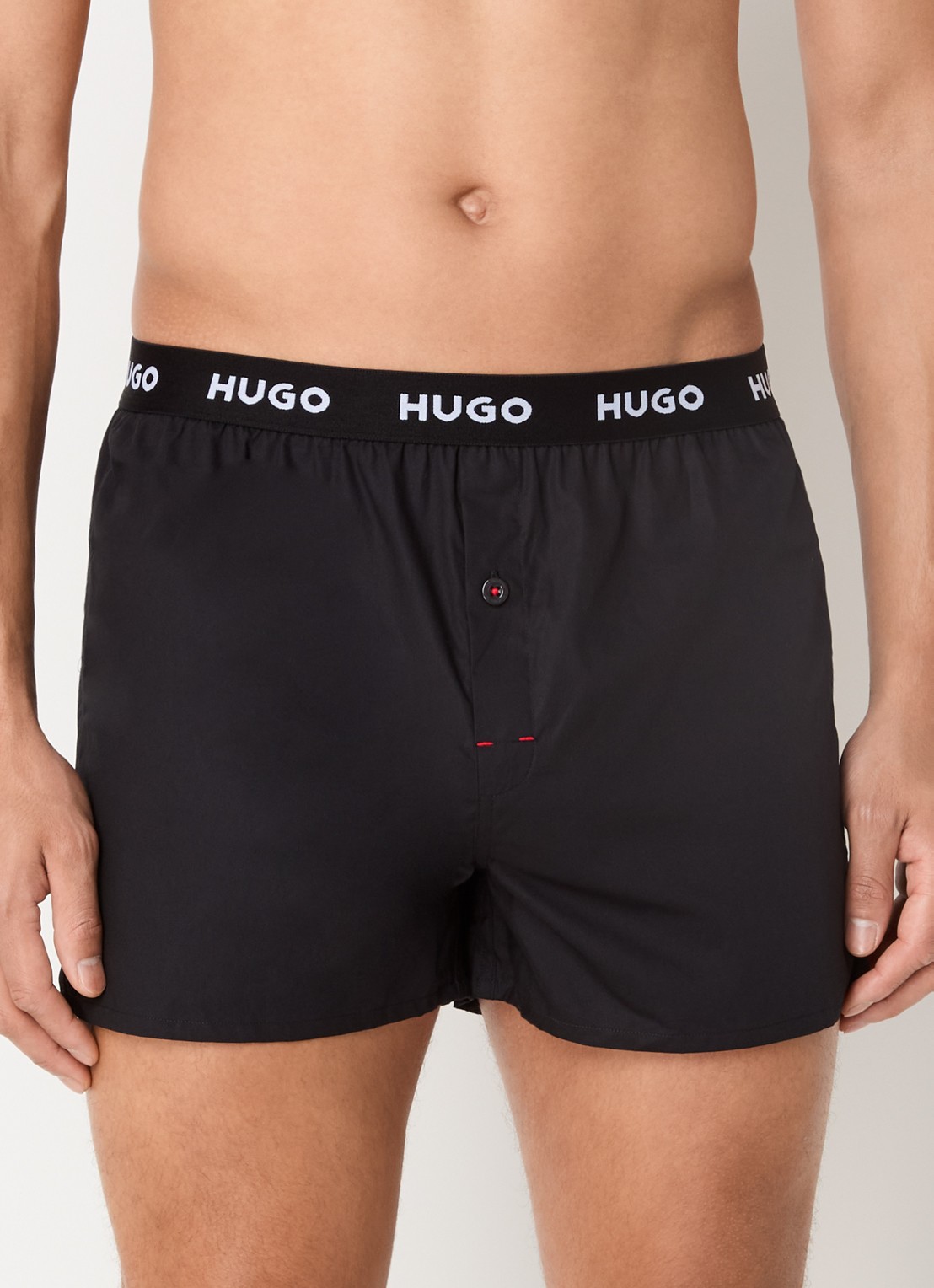 HUGO Boxershorts met logoband in 3-pack - detail 4 donkerblauw