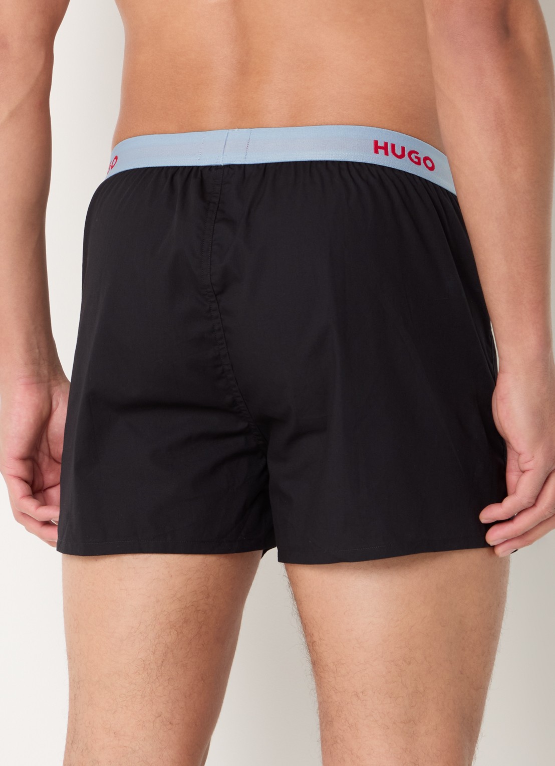 HUGO Boxershorts met logoband in 3-pack - achterkant 3 rood