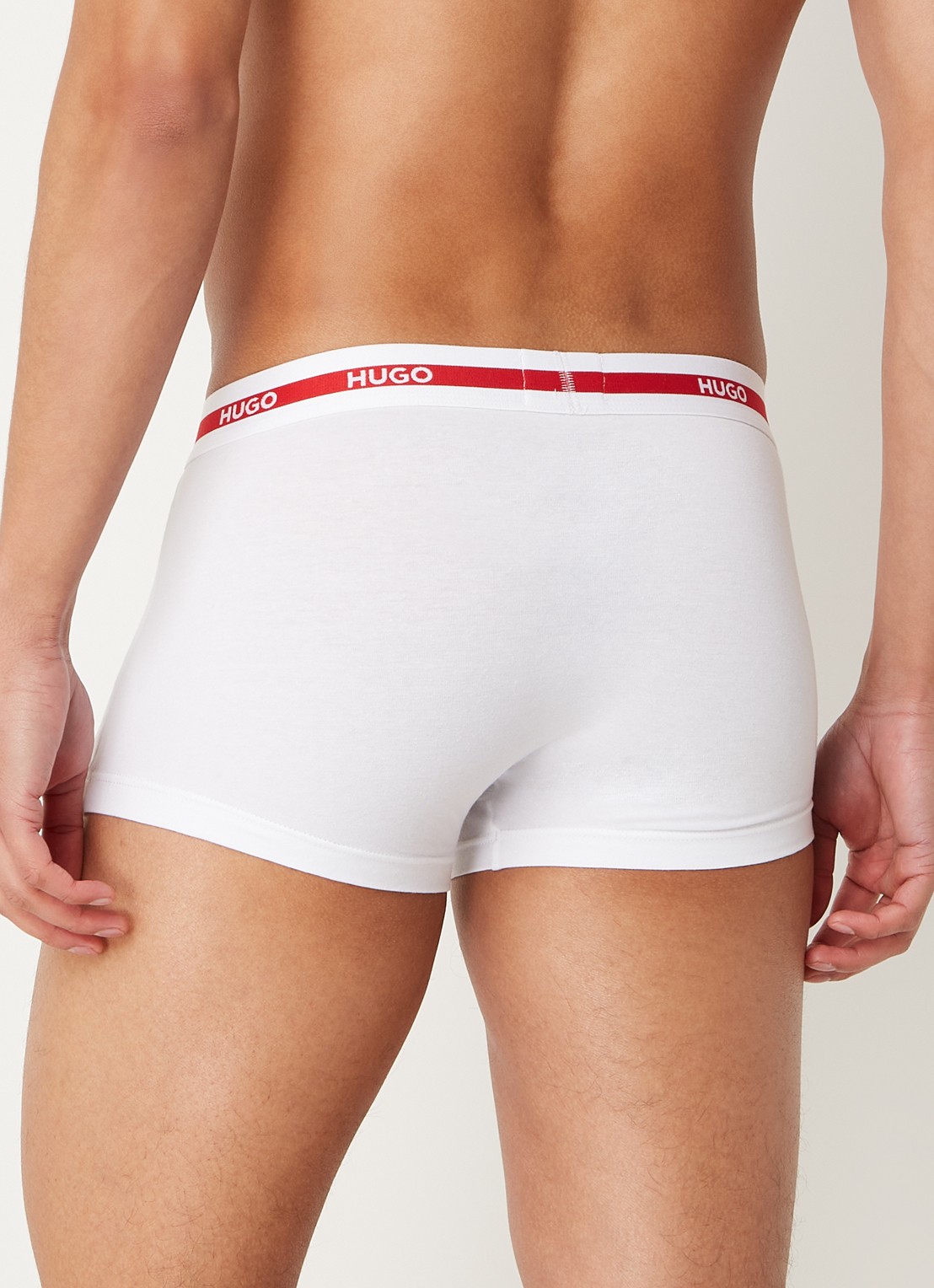 HUGO Boxershorts van  katoen in 3-pack - achterkant 3 rood