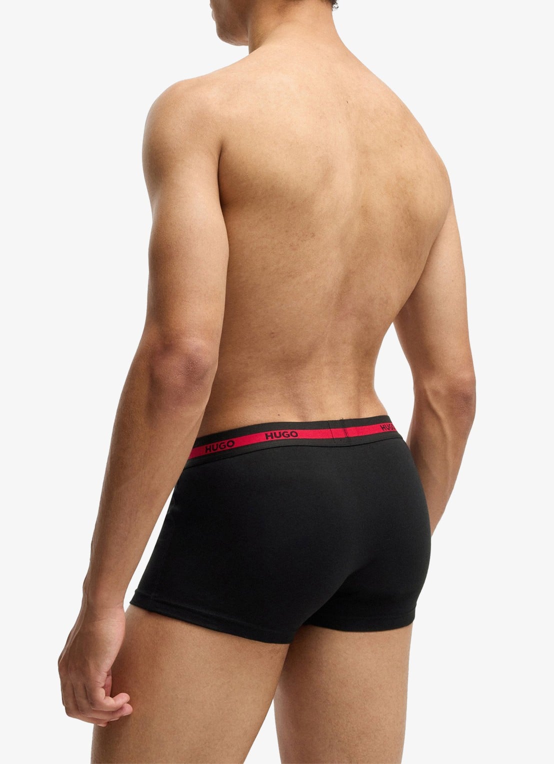 HUGO Boxershorts van  katoen in 3-pack - achterkant 5 zwart