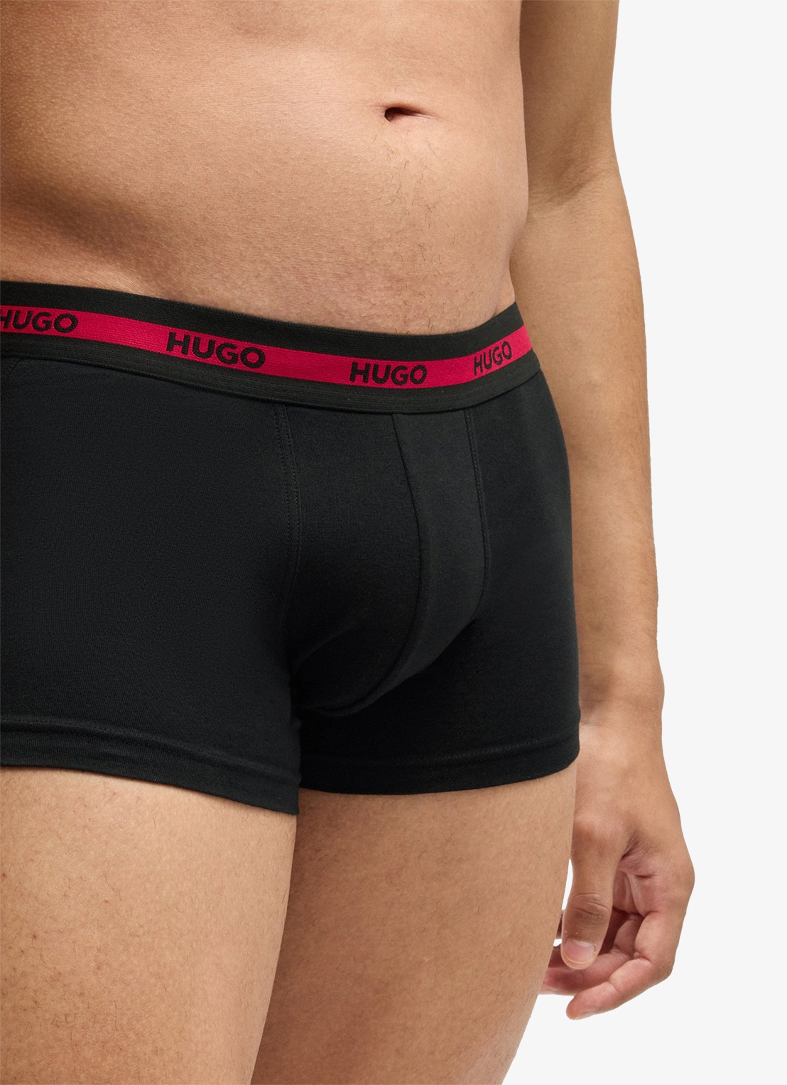 HUGO Boxershorts van  katoen in 3-pack - detail 3 zwart