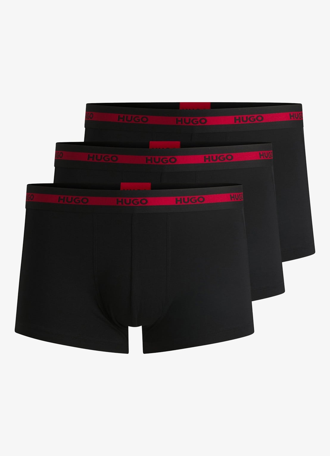 HUGO Boxershorts van  katoen in 3-pack - voorkant zwart