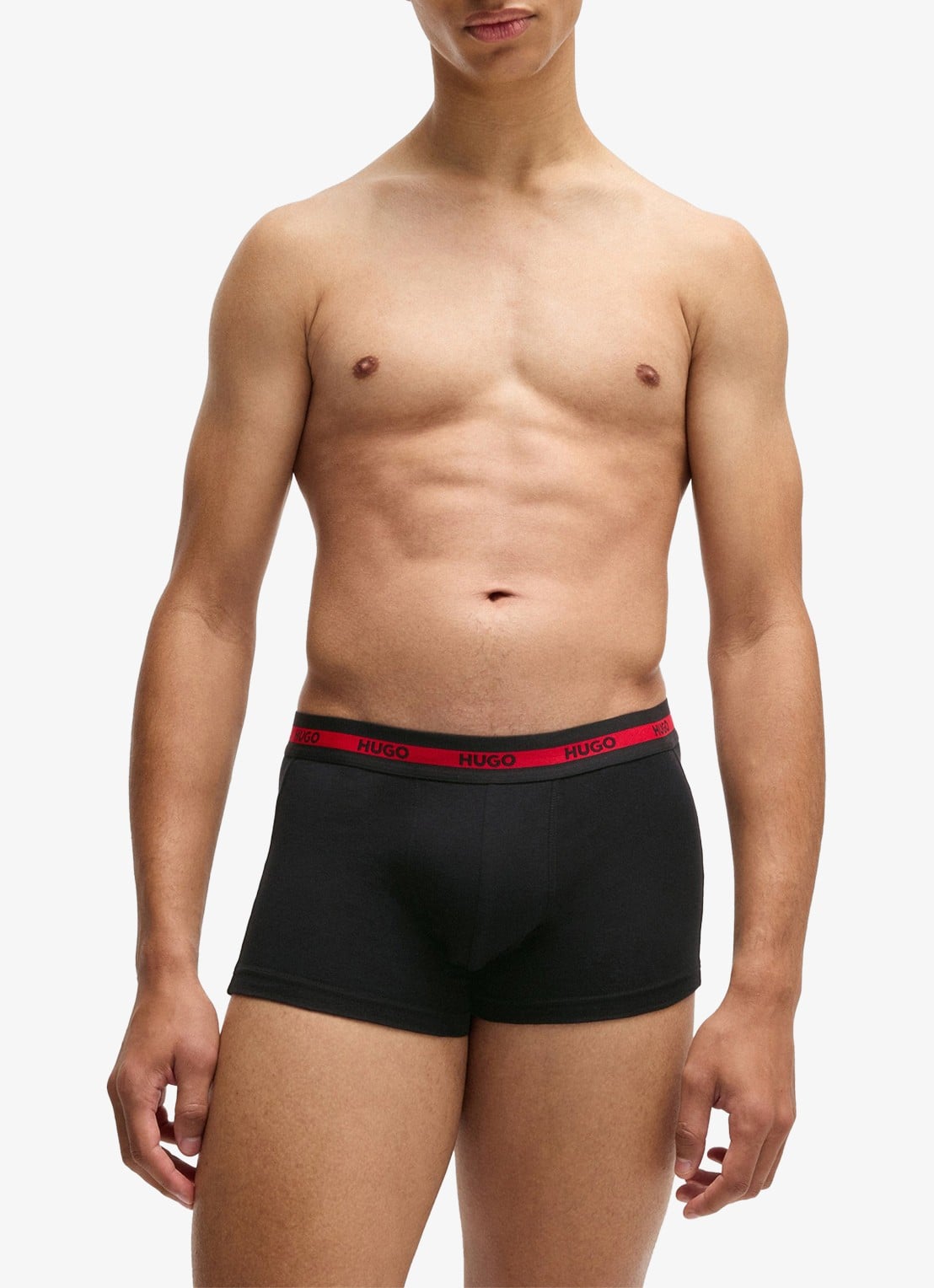 HUGO Boxershorts van  katoen in 3-pack - voorkant 2 zwart