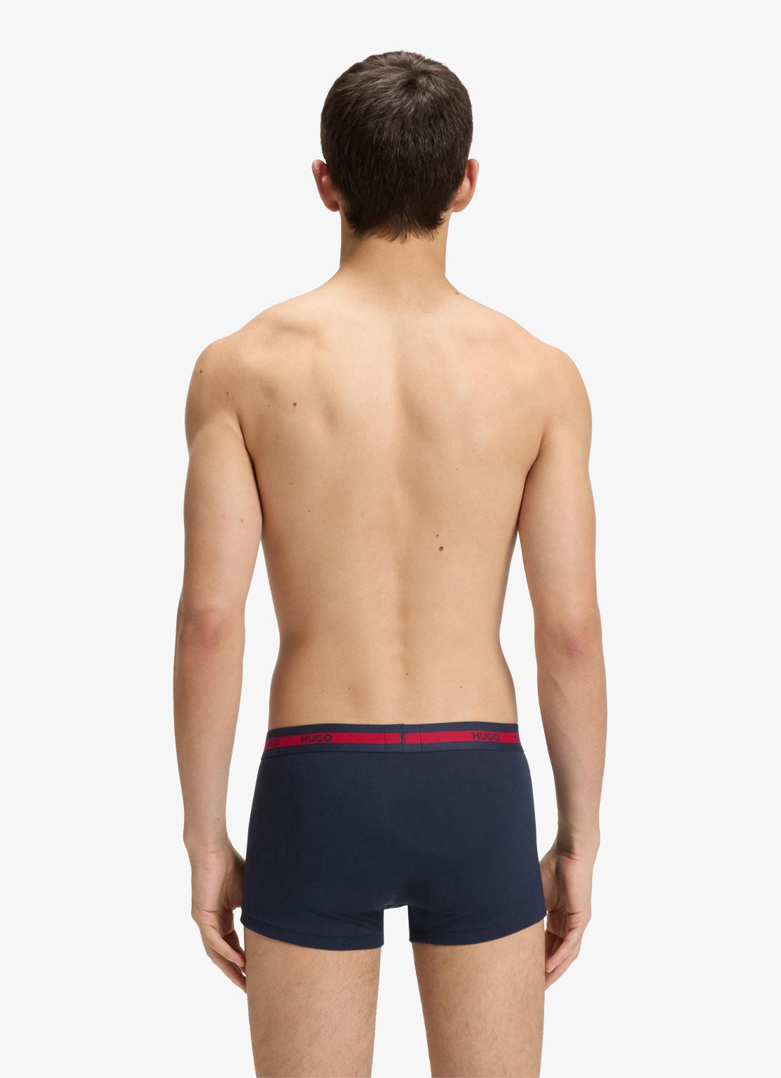 HUGO Boxershorts van  katoen in 3-pack - achterkant 5 donkerblauw