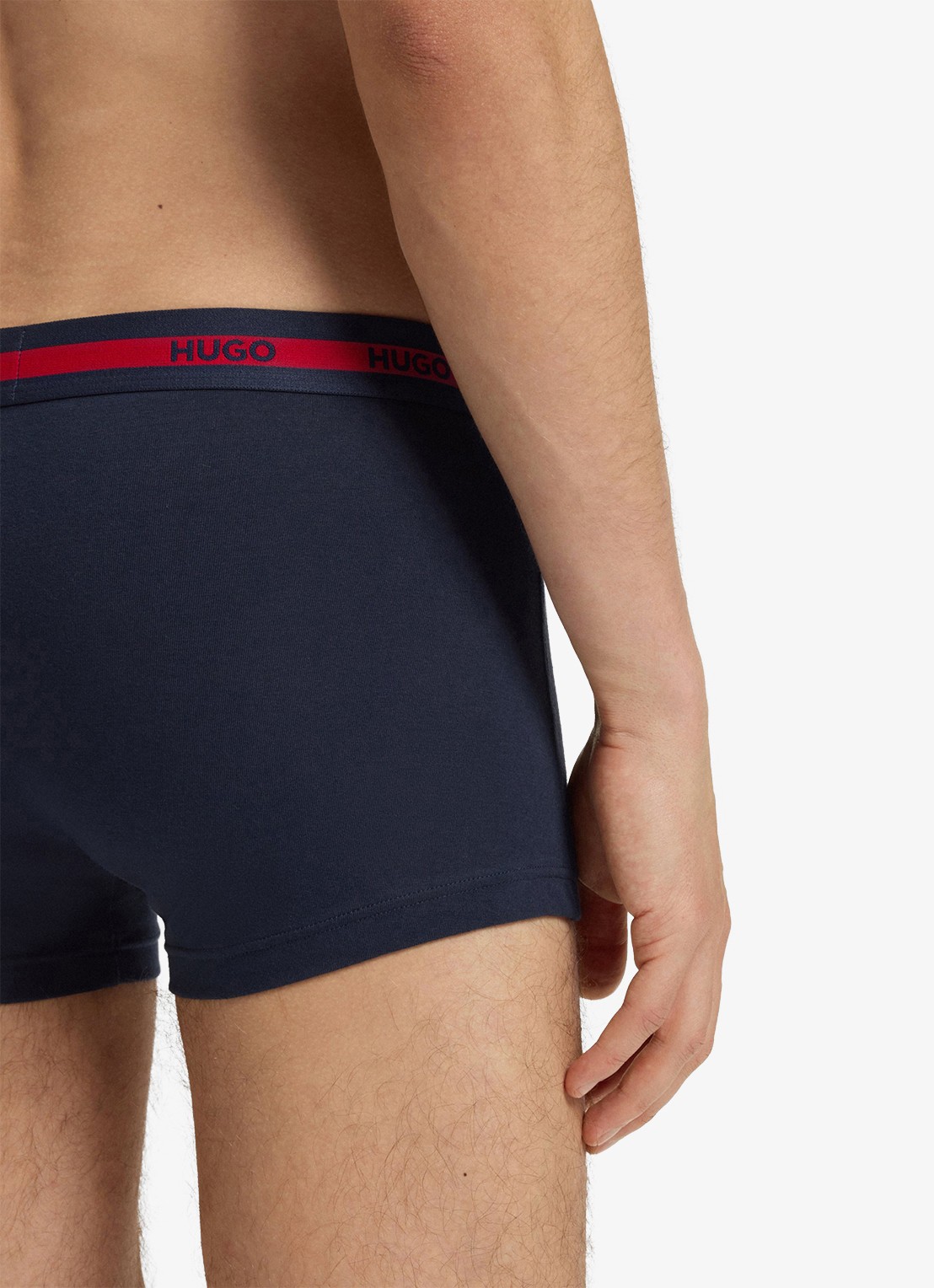 HUGO Boxershorts van  katoen in 3-pack - detail 4 donkerblauw