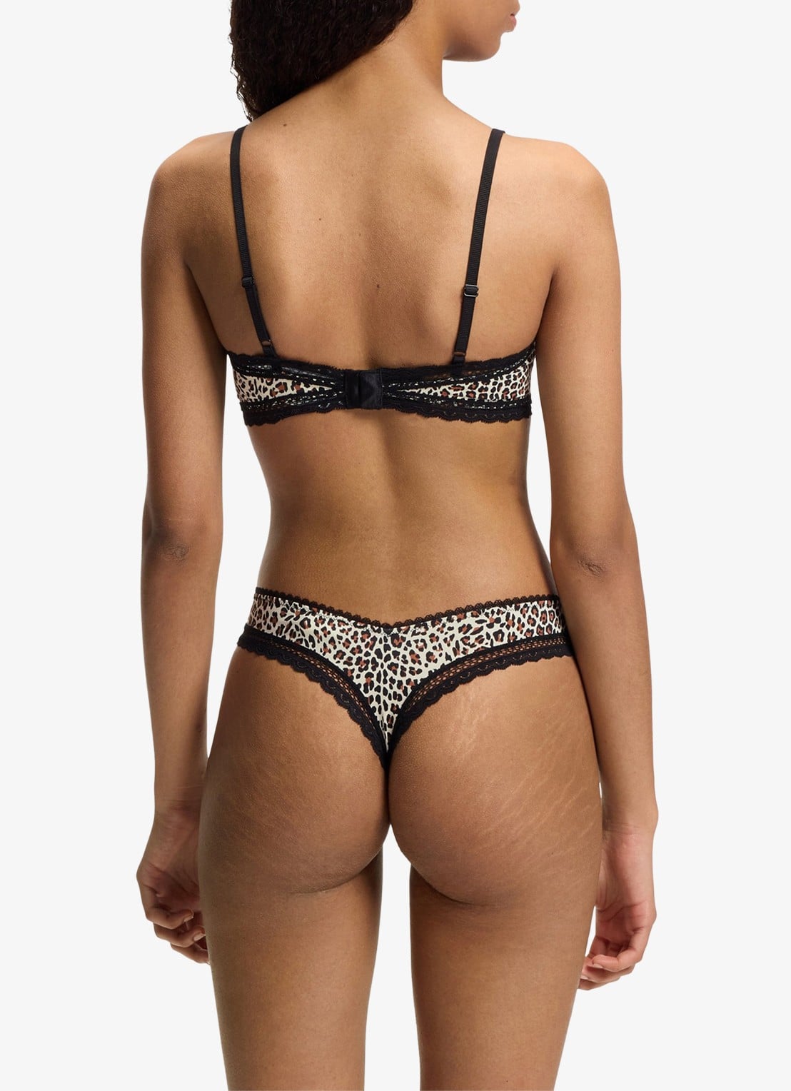 HUGO Bralette met kant - achterkant 3 zwart