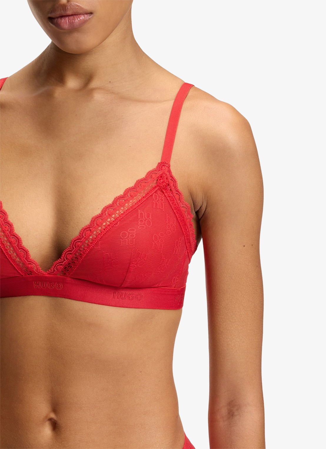 HUGO Bralette van kant - detail 5 rood