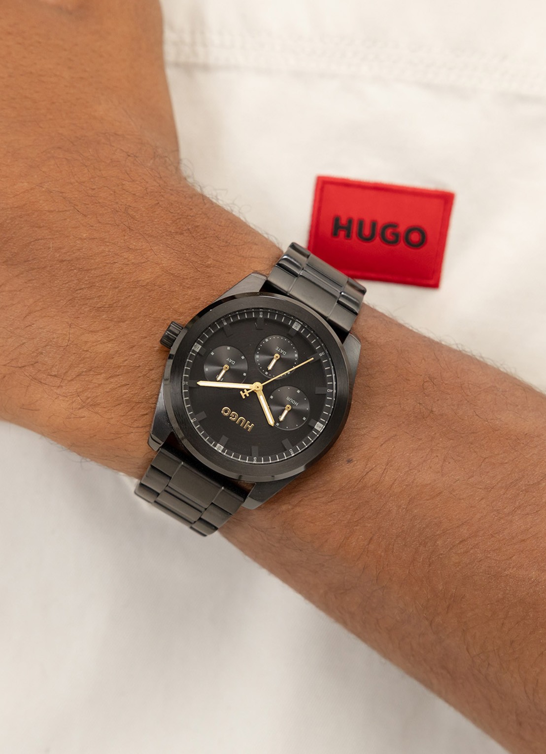 HUGO Bright Sport horloge HU1530426  - voorkant 4 zwart