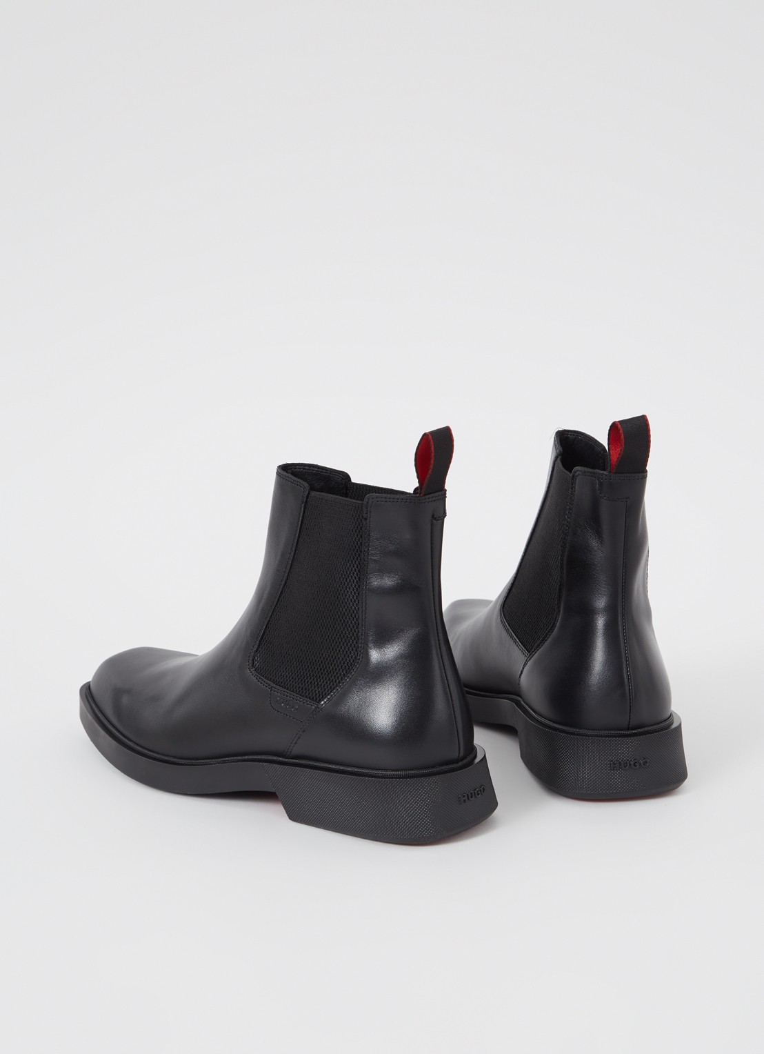 HUGO Chelsea boot van leer - achterkant 3 zwart