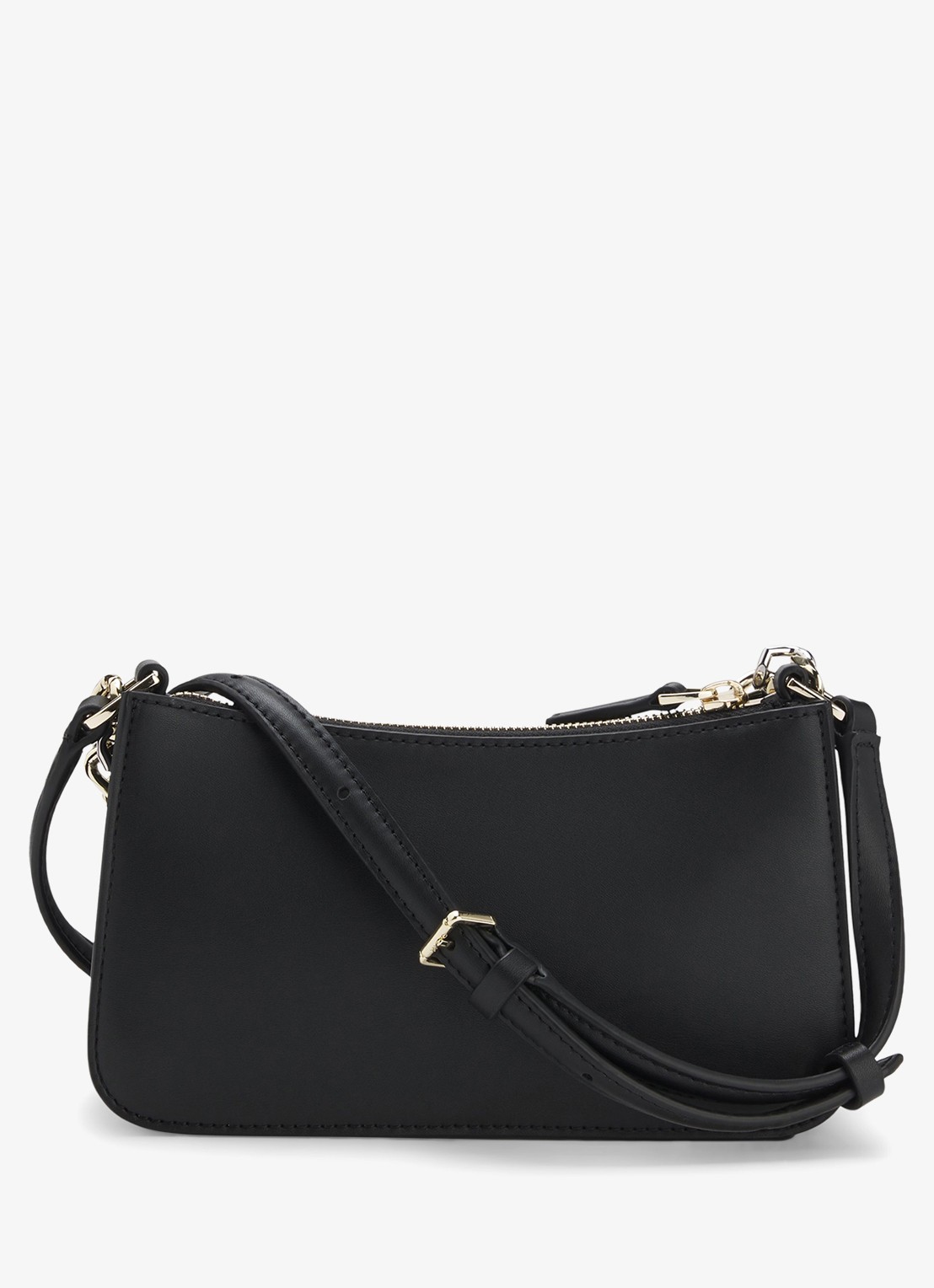 HUGO Crossbodytas van imitatieleer - voorkant 4 zwart