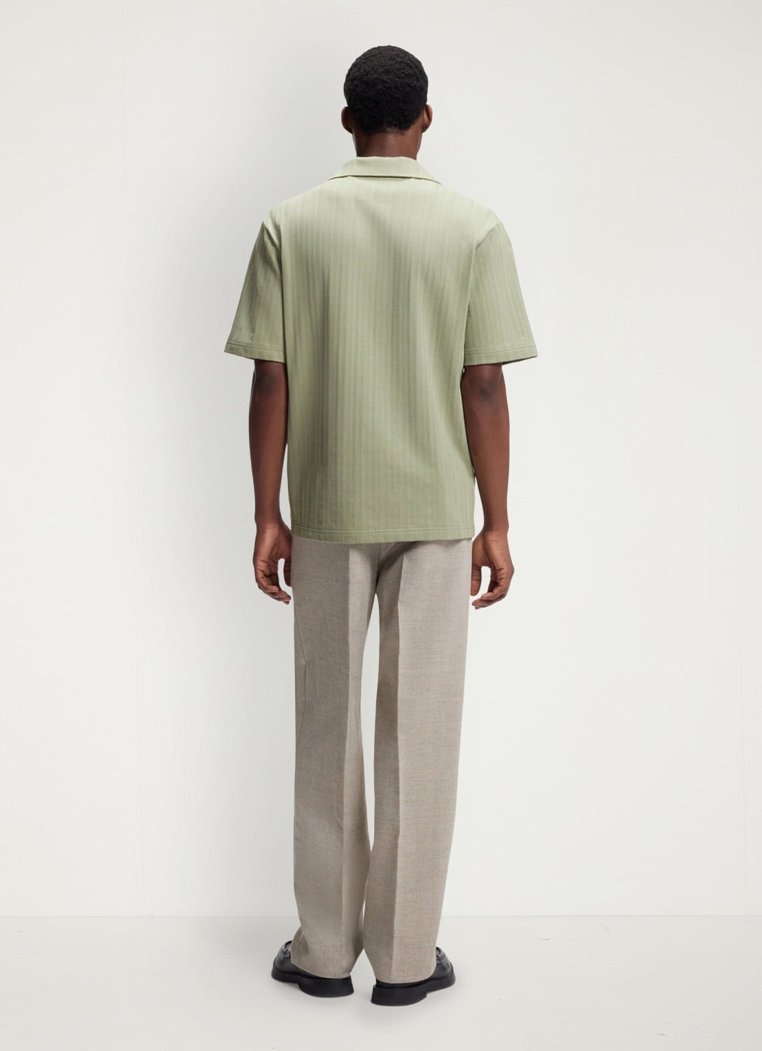 HUGO Dalibo polo met logoborduring - achterkant 3 light/pastel green-337 / groen