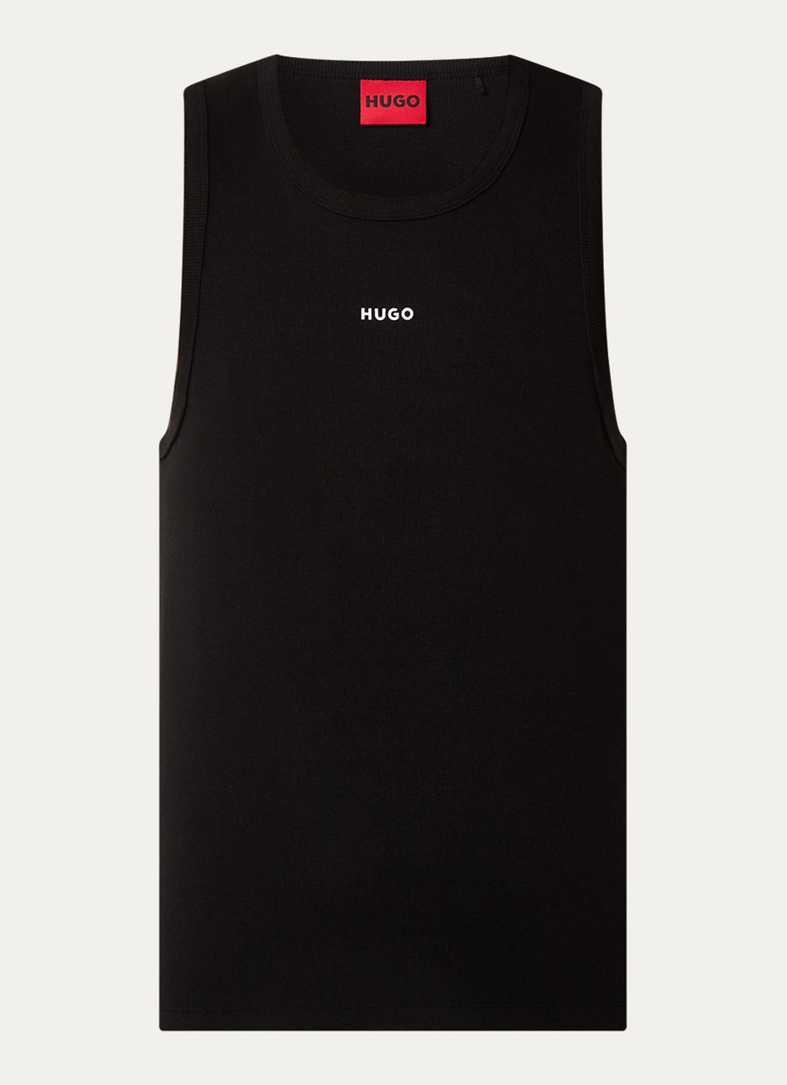 HUGO Dapota singlet met logo - voorkant 2 zwart