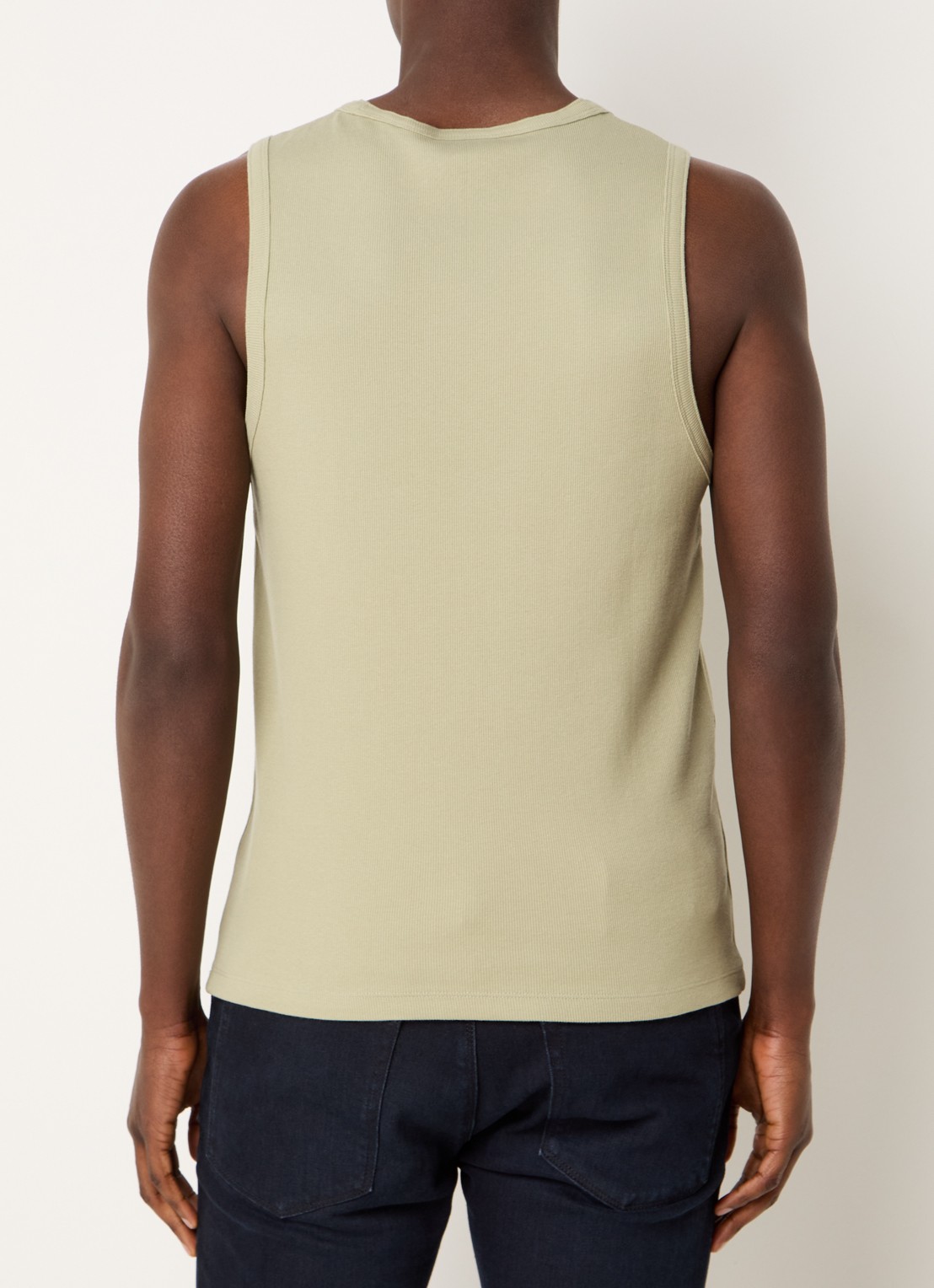 HUGO Dapota singlet met logo - achterkant 2 olijfgroen