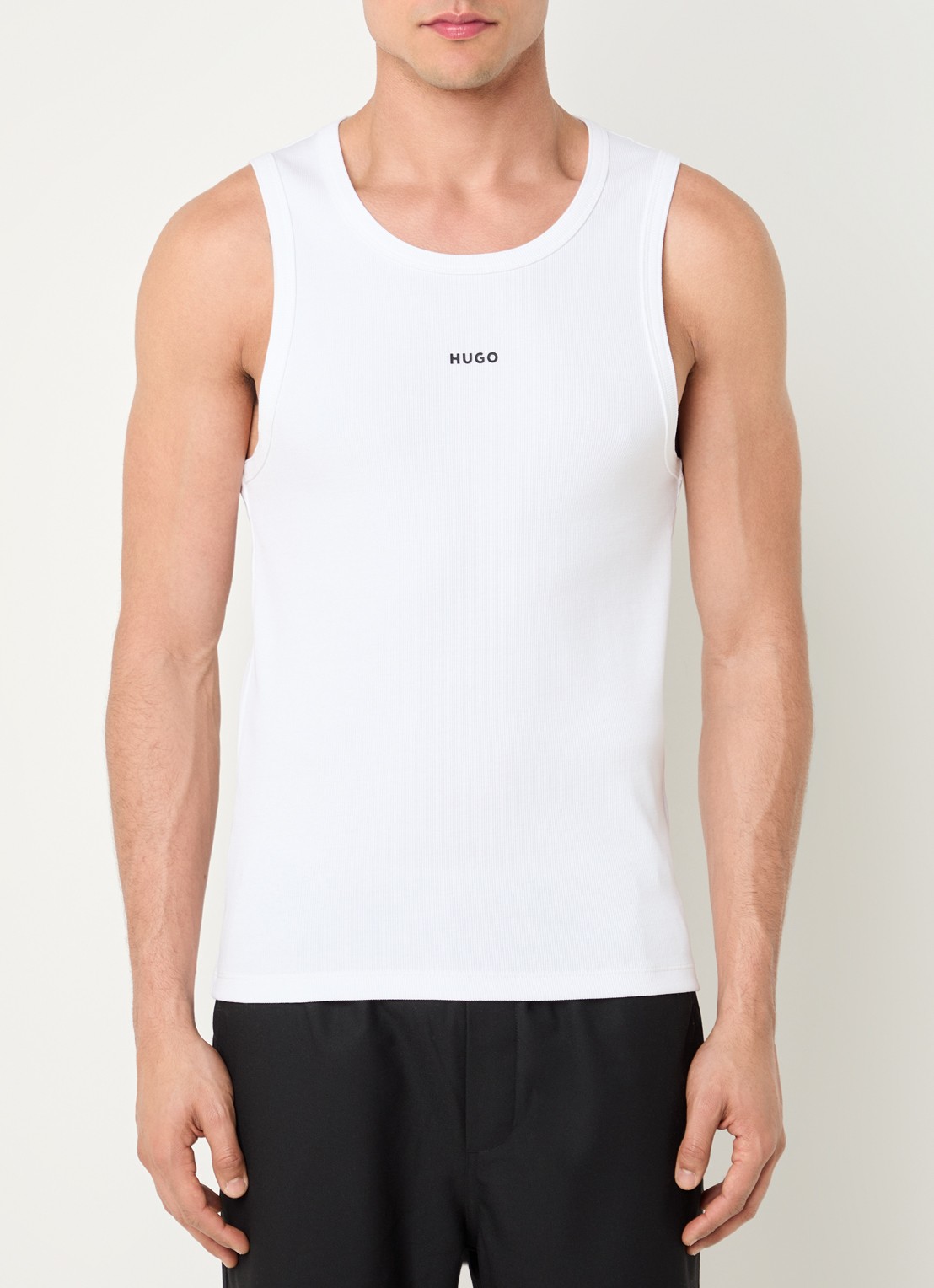 HUGO Dapota singlet met logo - detail 3 wit