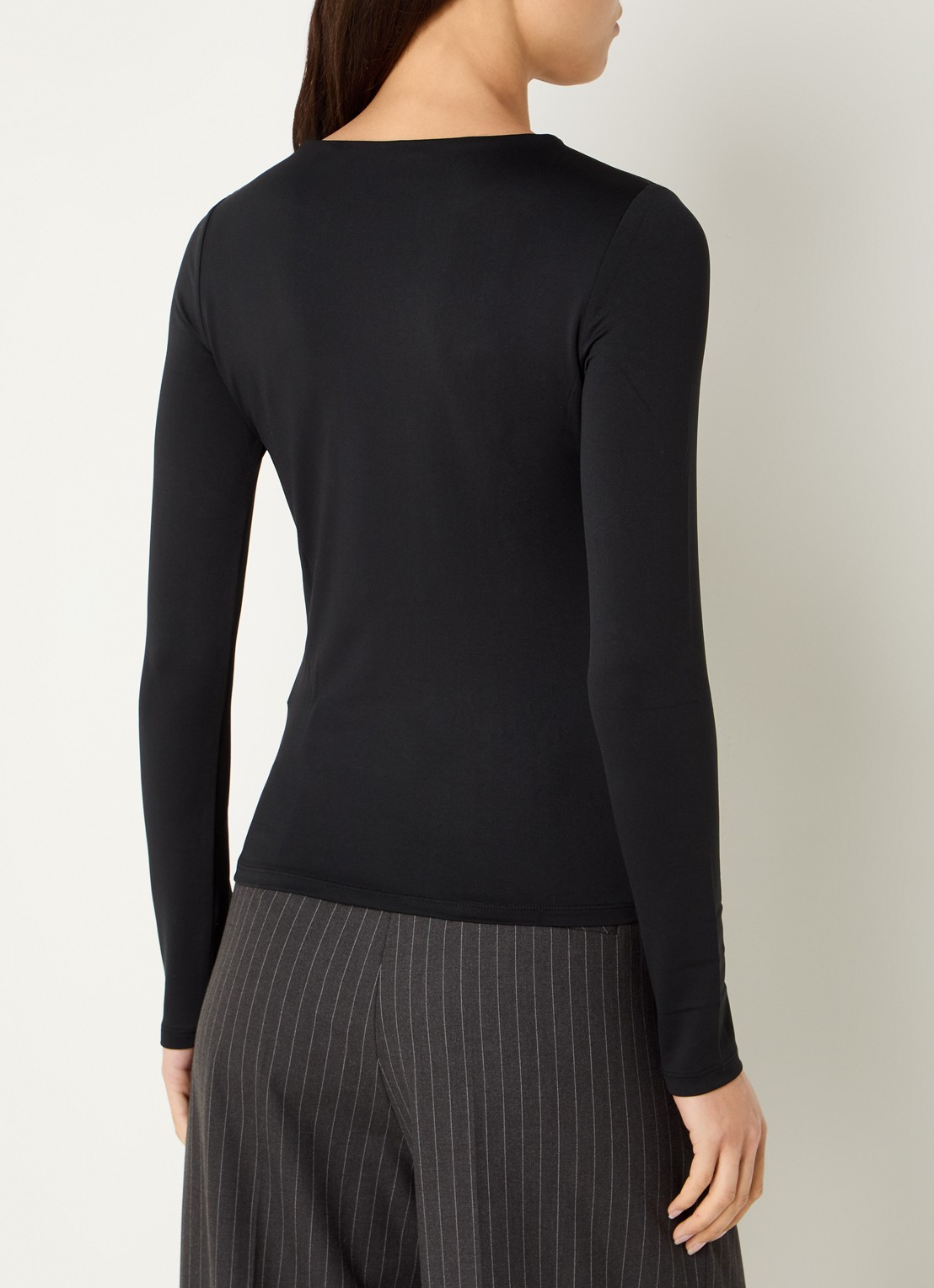 HUGO Dasaiia longsleeve met logo - achterkant 4 zwart