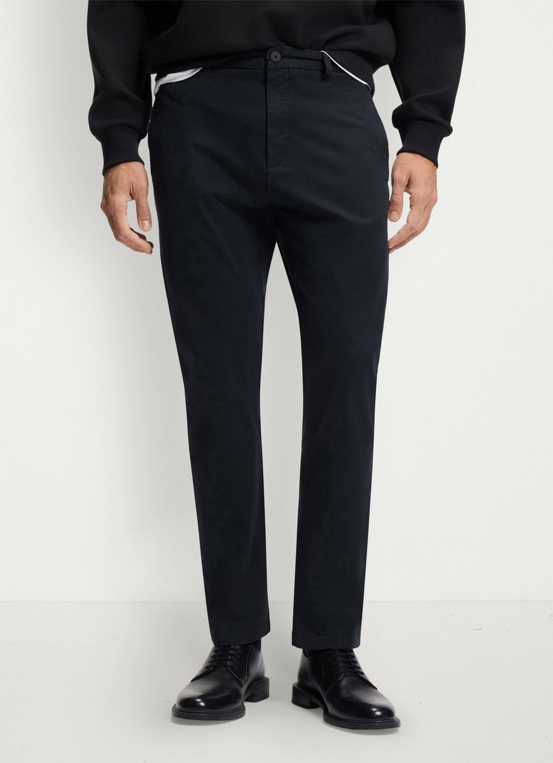 HUGO David slim fit chino met steekzakken - detail 4 dark blue-405 / blauw
