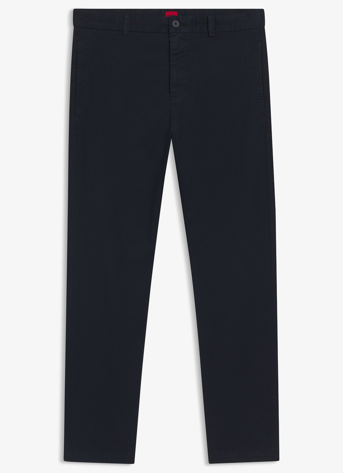 HUGO David slim fit chino met steekzakken - voorkant dark blue-405 / blauw