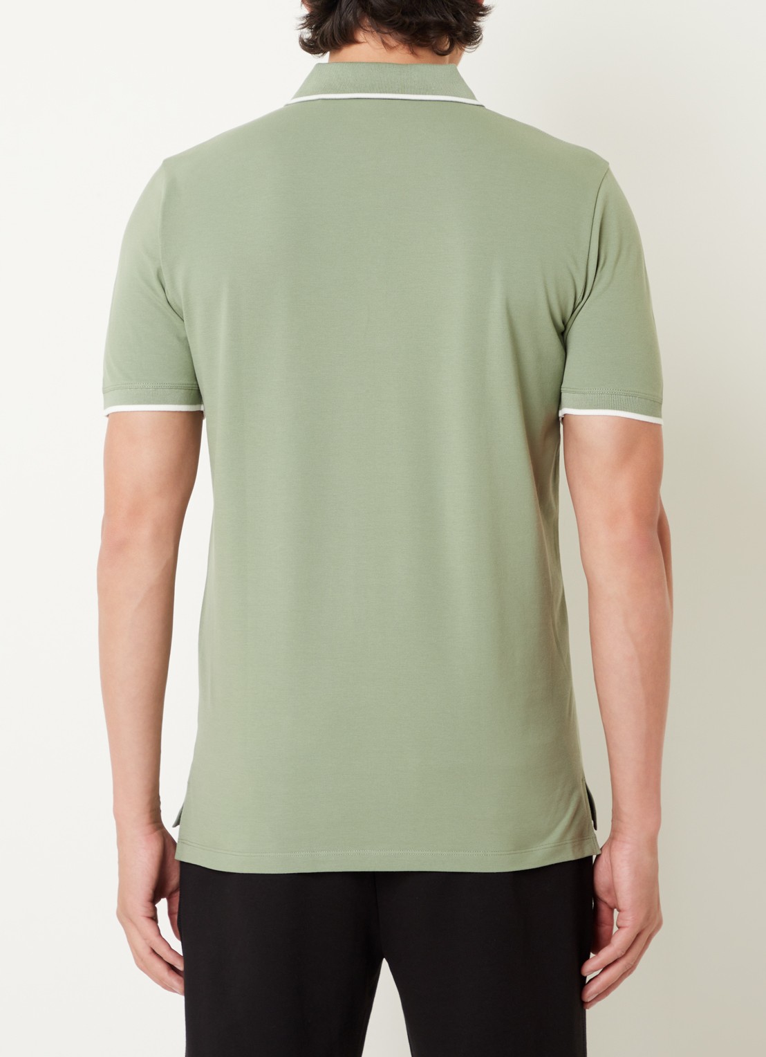 HUGO Dinoso slim fit polo van piqué katoen met logo - achterkant 4 lindegroen