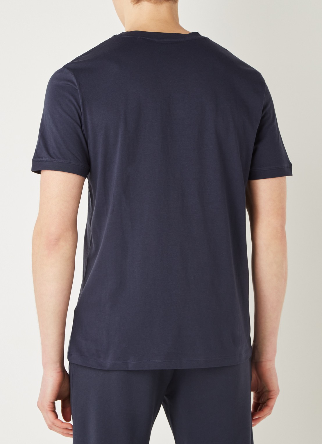HUGO Diragolino T-shirt met logo - achterkant donkerblauw