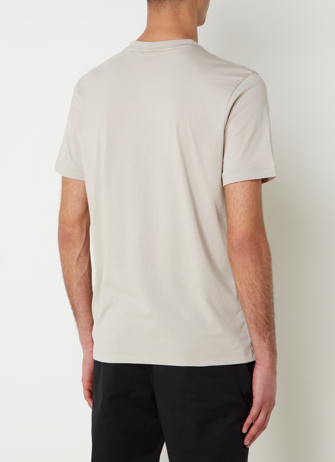 HUGO Diragolino T-shirt met logo - achterkant 3 donkerbeige