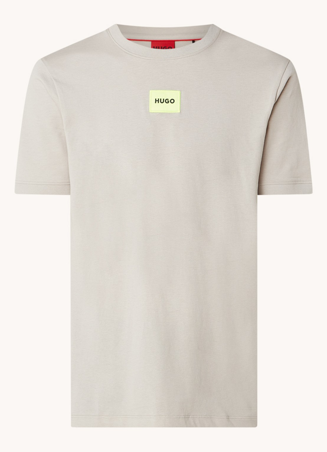 HUGO Diragolino T-shirt met logo - voorkant donkerbeige