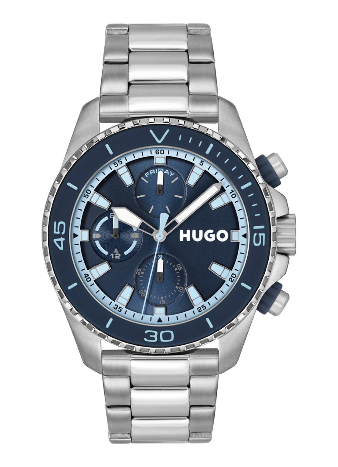 HUGO Dive horloge HU1530429  - voorkant 3 zilver