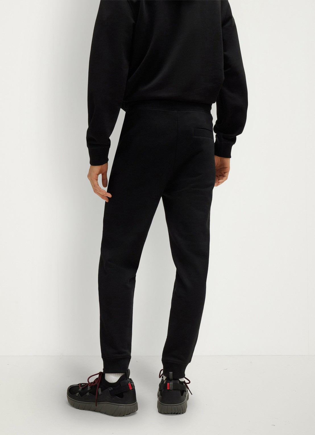HUGO Doak tapered fit joggingbroek met logo - achterkant 5 zwart