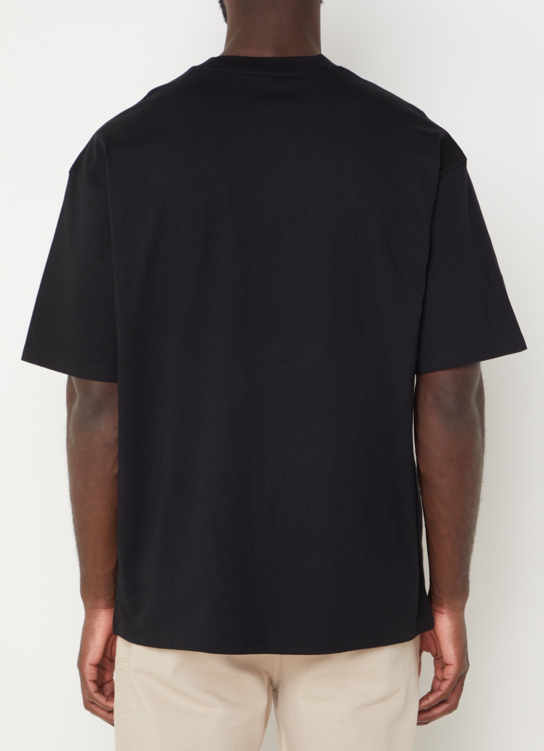HUGO Domenade T-shirt met logoprint - achterkant 4 zwart