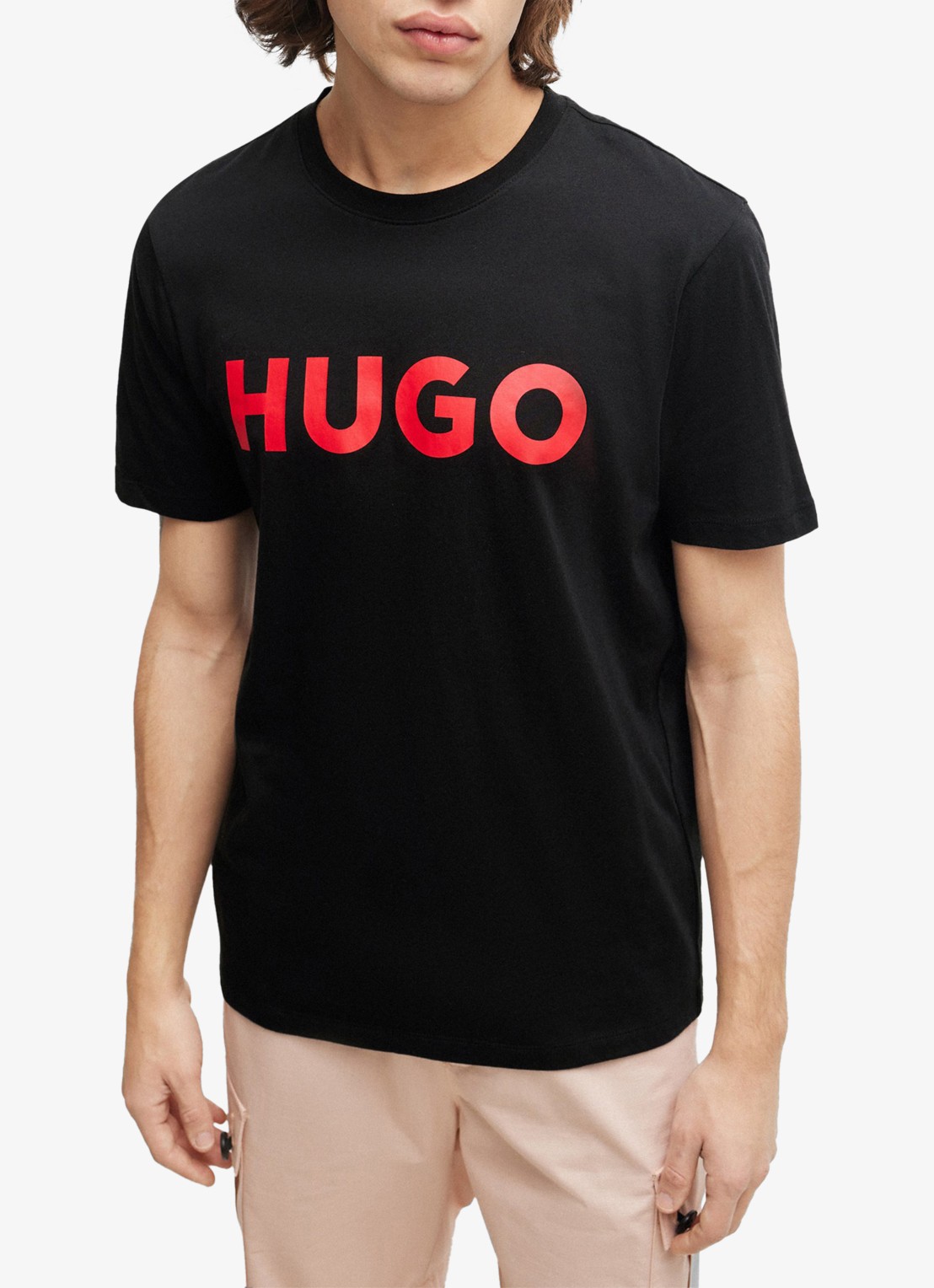 HUGO Dulivio T-shirt met logoprint  - detail 2 rood