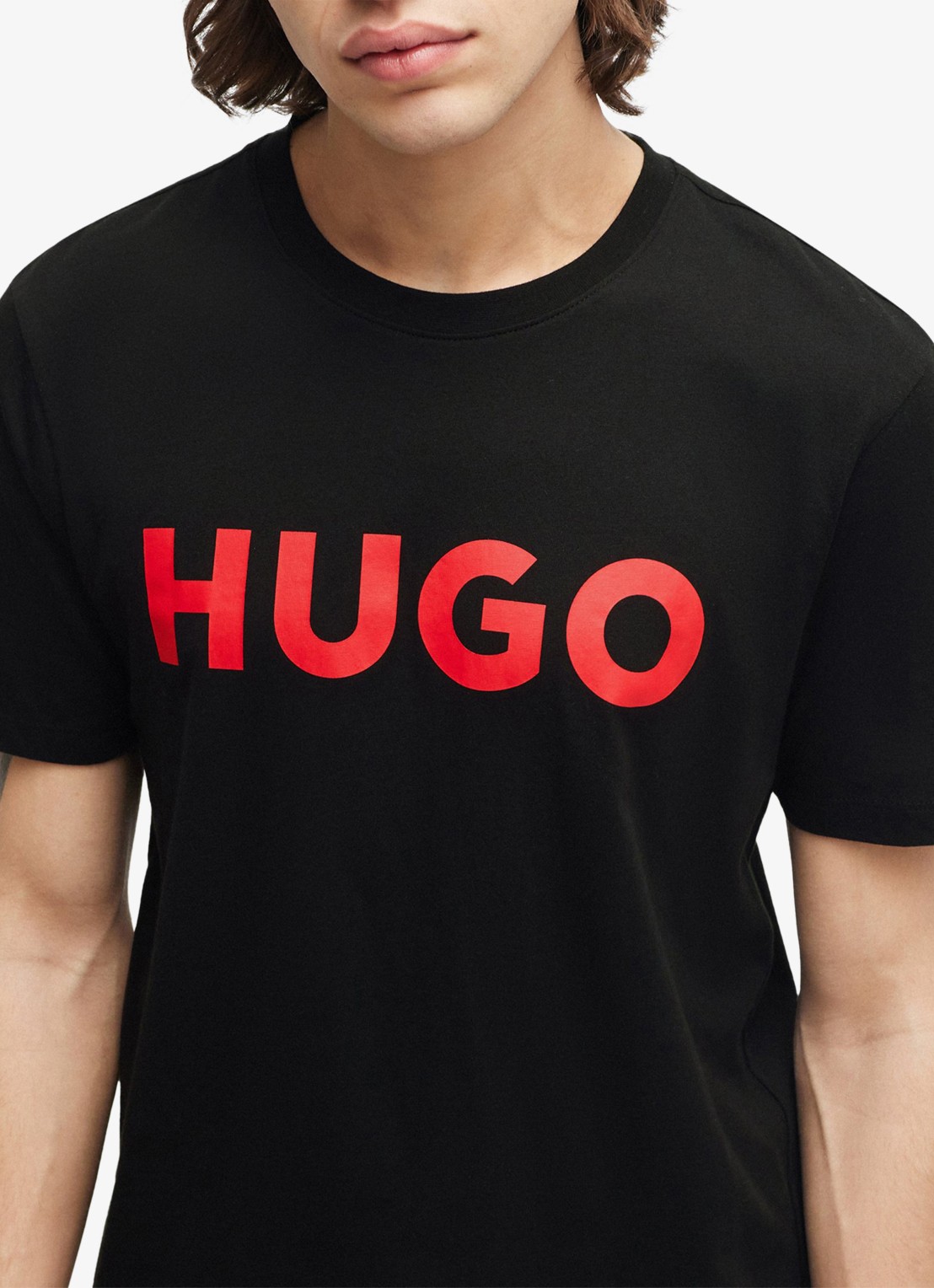 HUGO Dulivio T-shirt met logoprint  - detail 3 rood