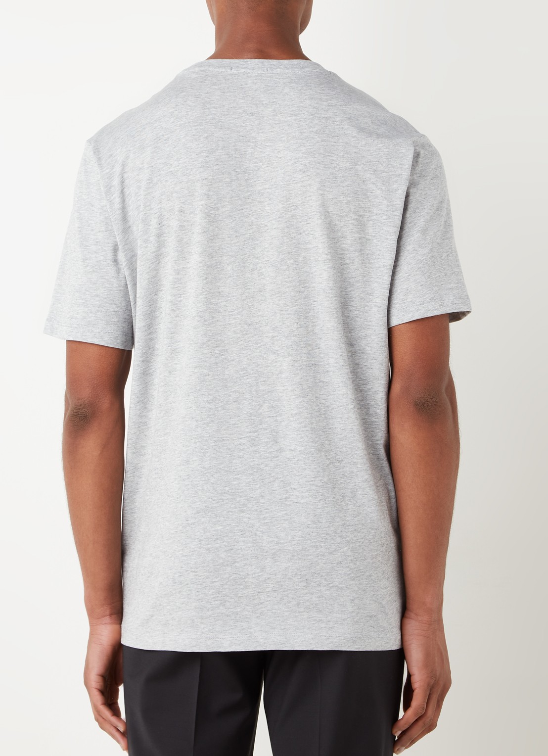 HUGO Dulivio T-shirt met logoprint  - achterkant grijs