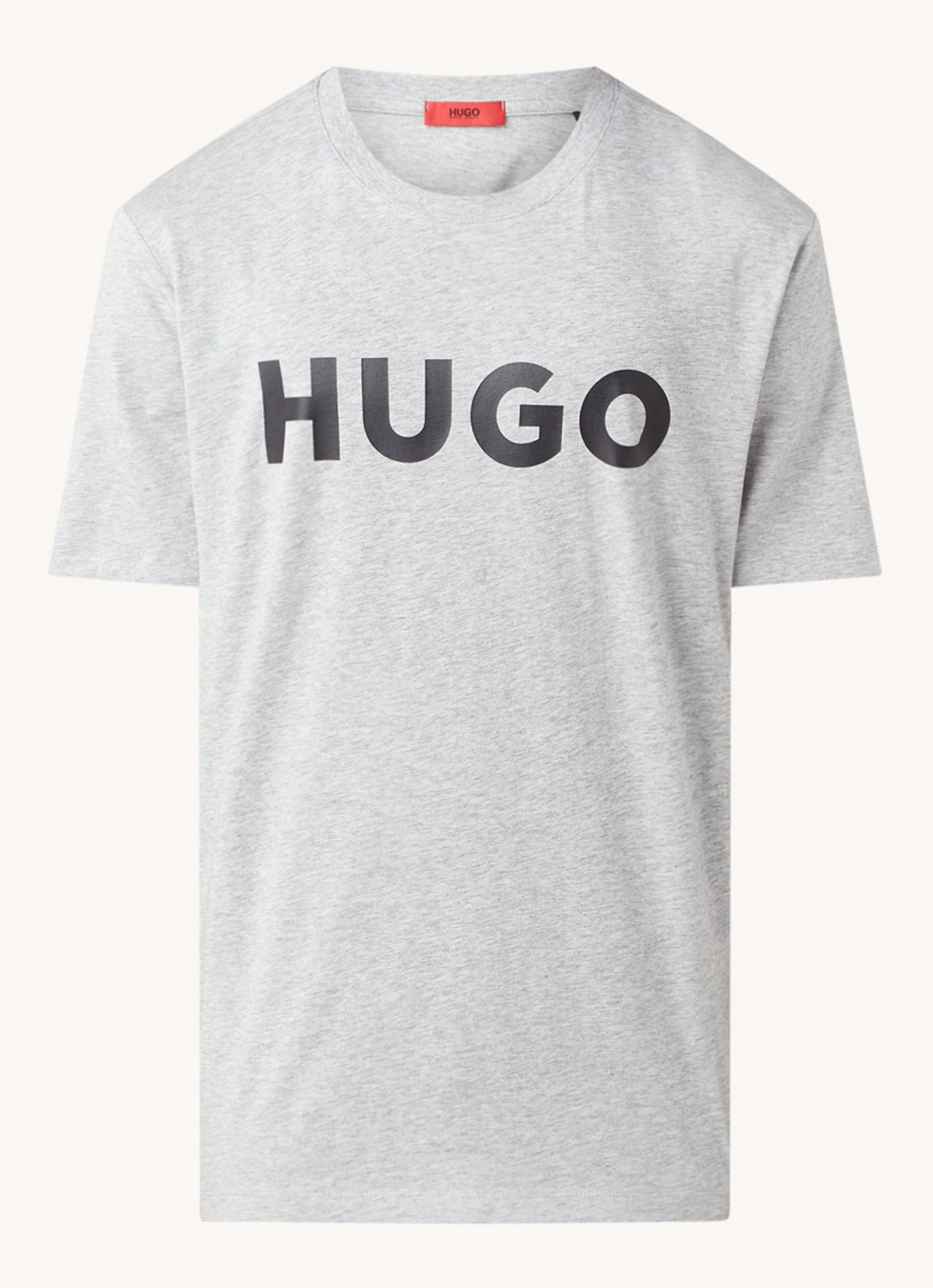 HUGO Dulivio T-shirt met logoprint  - voorkant 2 grijs