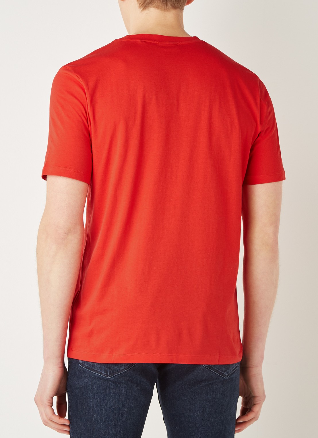 HUGO Dulivio T-shirt met logoprint  - achterkant 3 steenrood