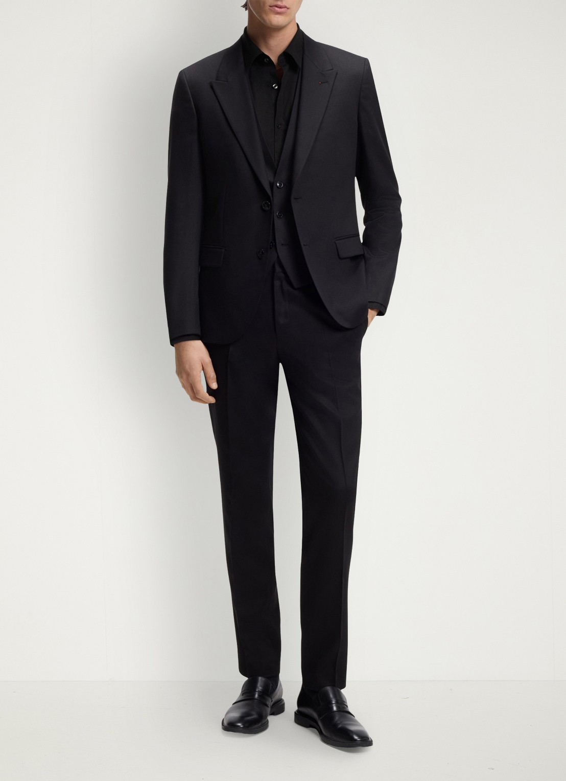 HUGO Ermo regular fit overhemd met logo - voorkant 2 zwart