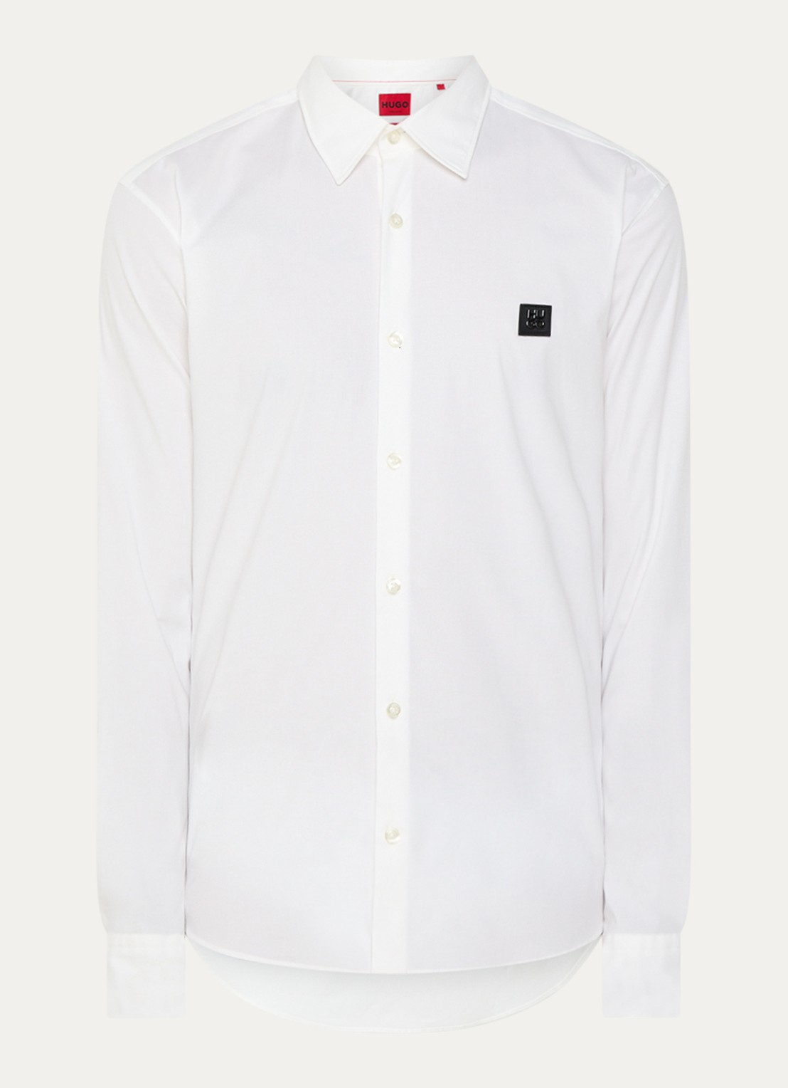 HUGO Ermo regular fit overhemd met logo - voorkant 2 wit