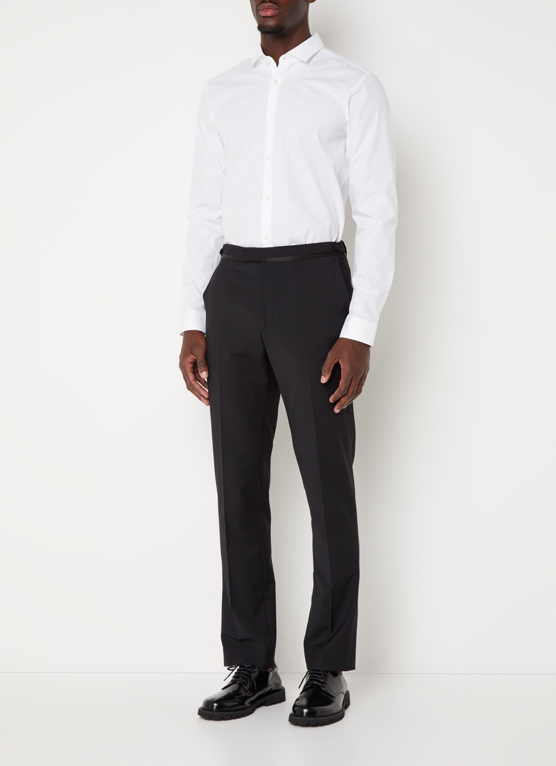 HUGO Erondo extra slim fit overhemd van katoen - voorkant 3 wit