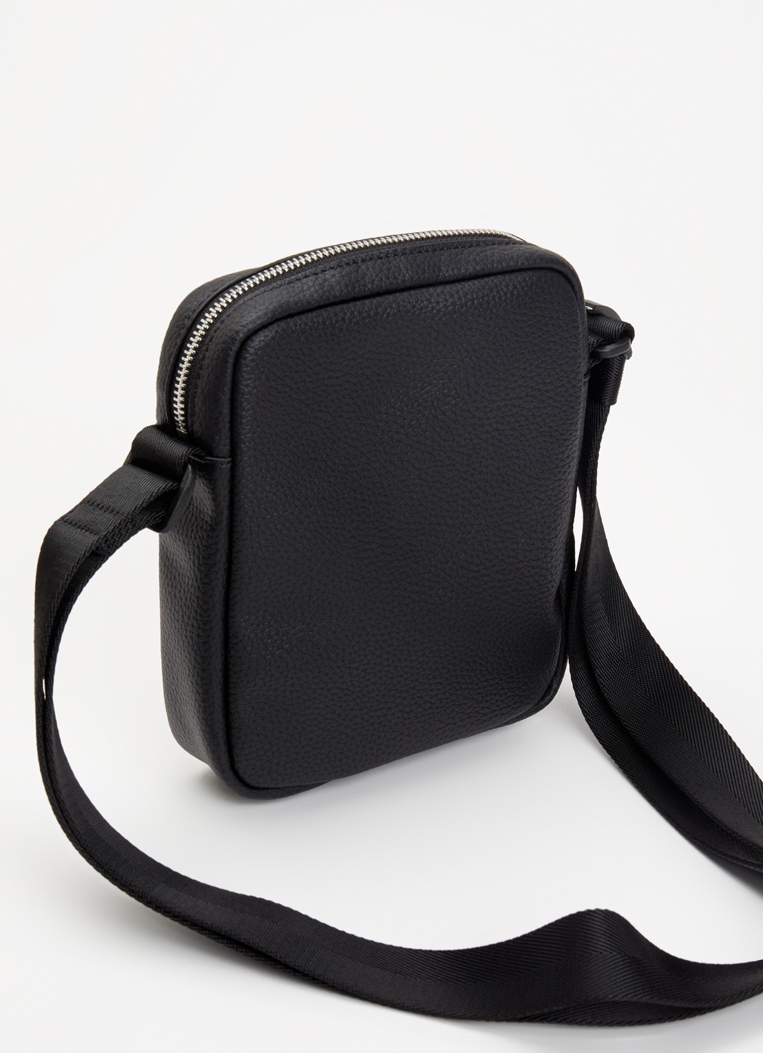 HUGO Ethon crossbodytas met logo en verstelbare schouderriem - achterkant black-001 / zwart