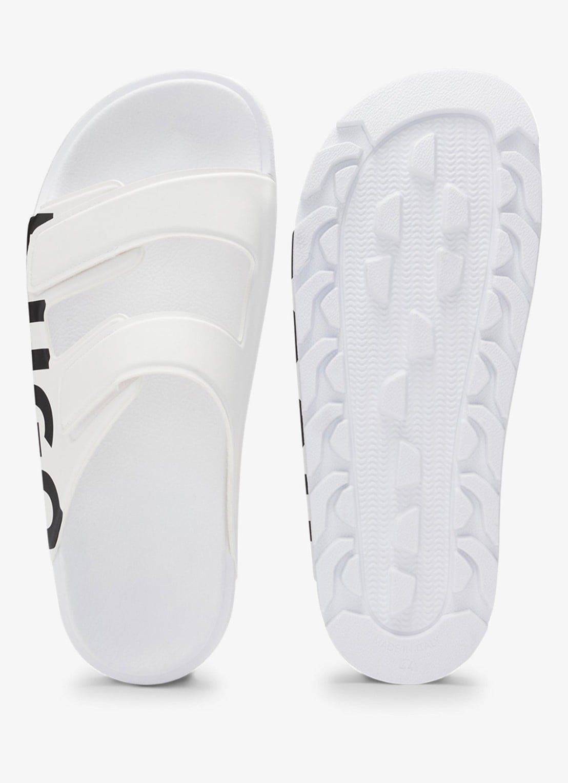 HUGO Evander slipper met logo - achterkant white-100 / wit