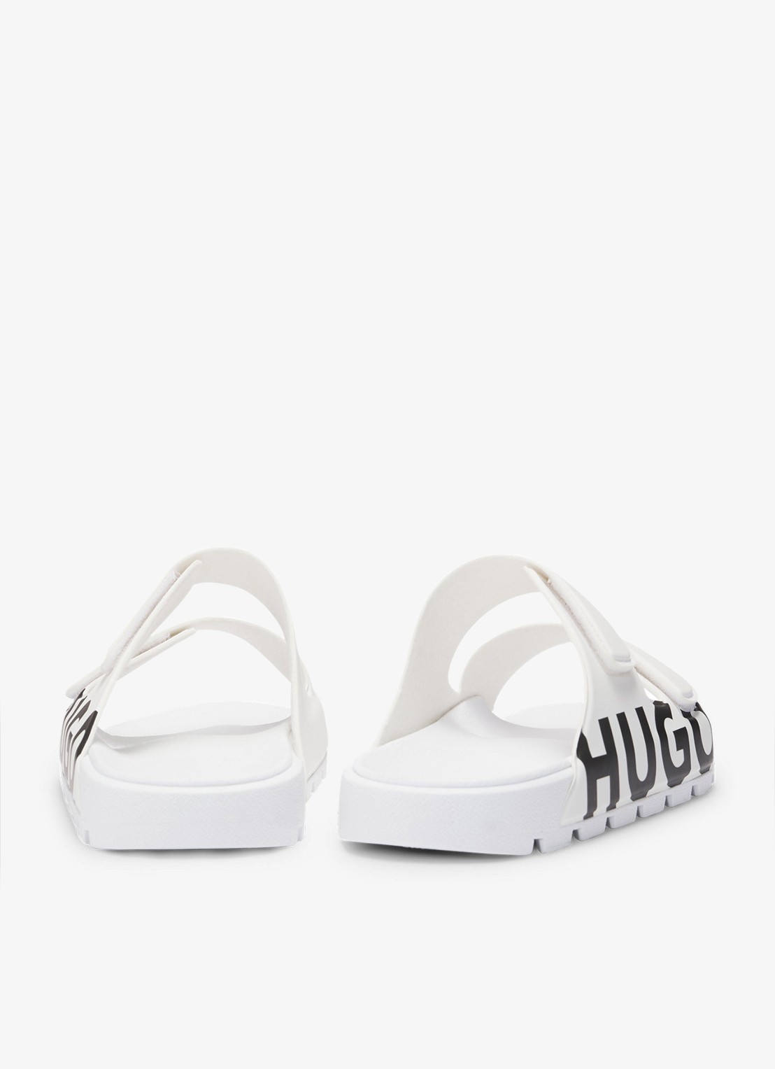 HUGO Evander slipper met logo - detail 2 white-100 / wit