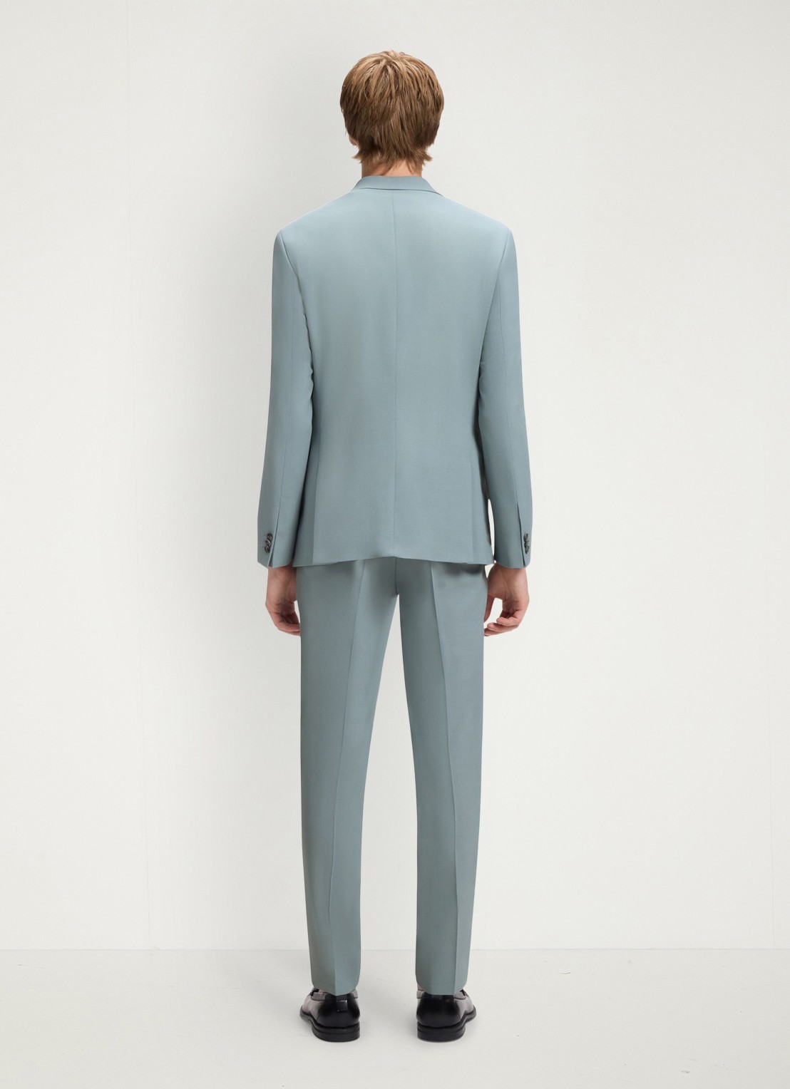 HUGO Extra slim-fit tweedelig pak van stretchmateriaal - achterkant 6 open grey-074 / grijs