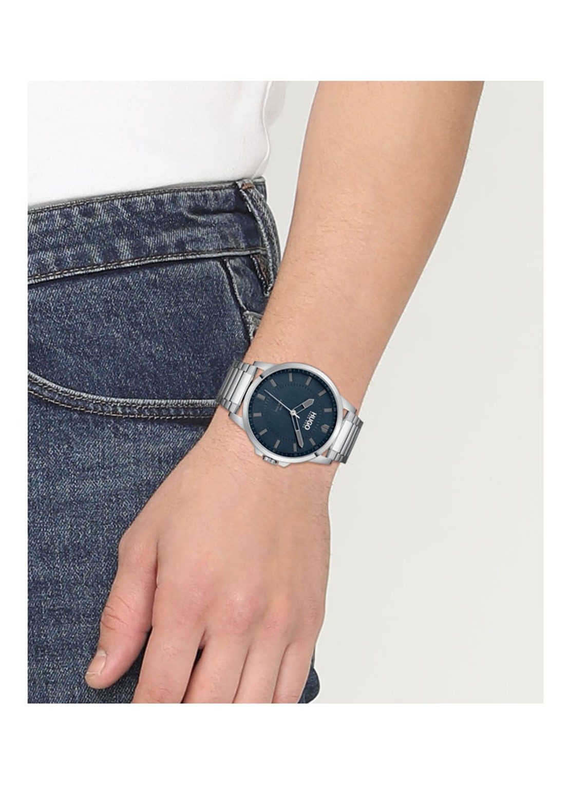 HUGO First horloge HU1530186  - detail 4 zilver