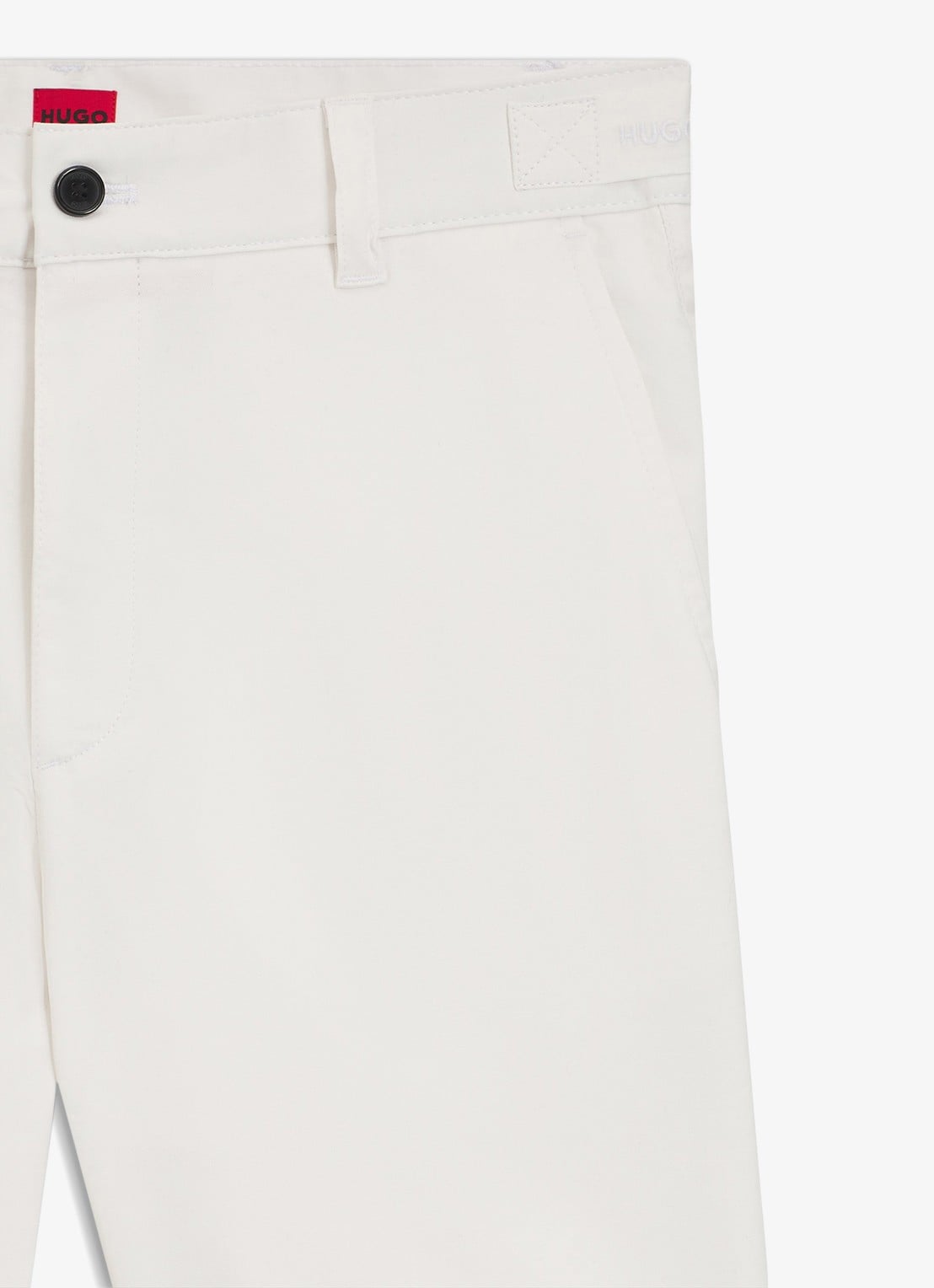 HUGO Genar261S slim fit korte broek met stretch - detail 6 natural-102 / wit