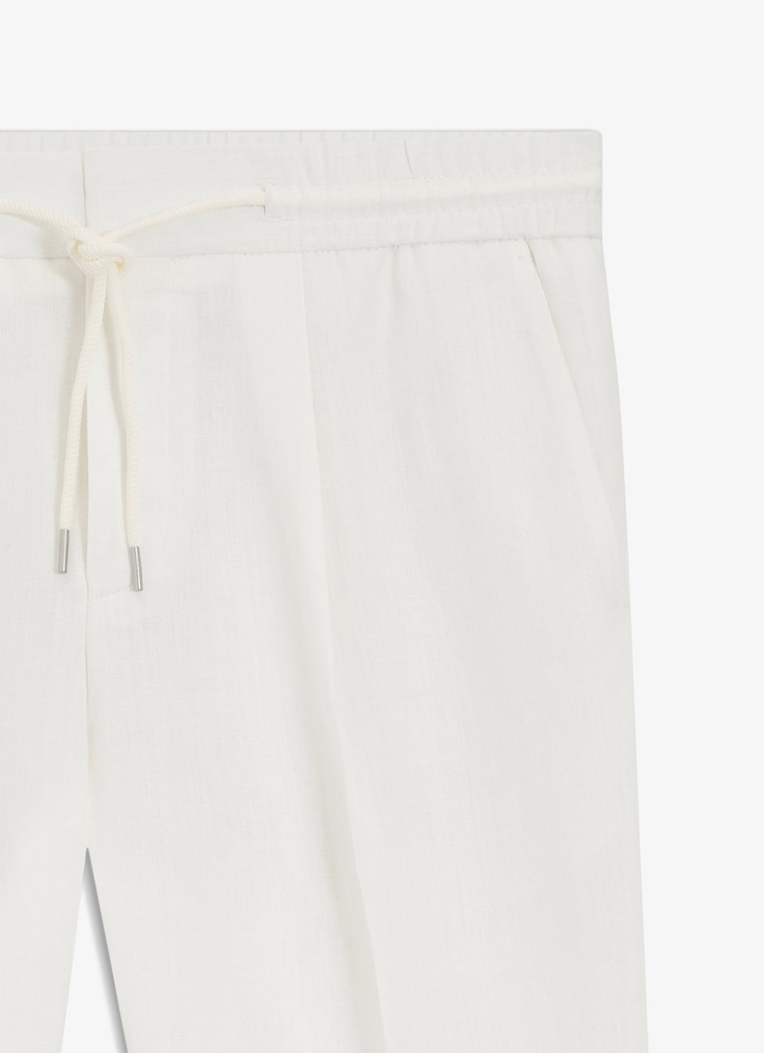 HUGO Getlin251F3 tapered fit pantalon in katoenblend - detail 4 natural-102 / wit