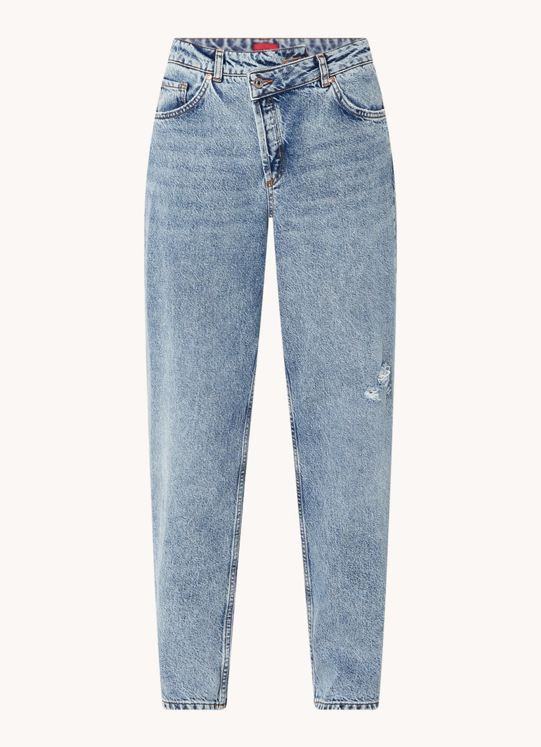 HUGO Gisanna high waist loose fit jeans  - voorkant 4 indigo