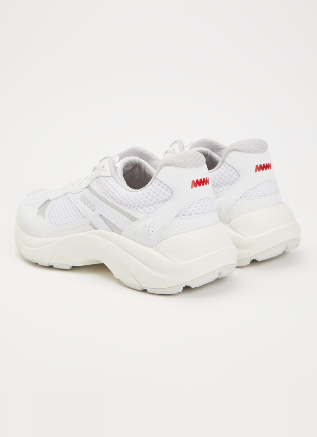 HUGO Go2 sneaker met mesh details - achterkant 2 wit