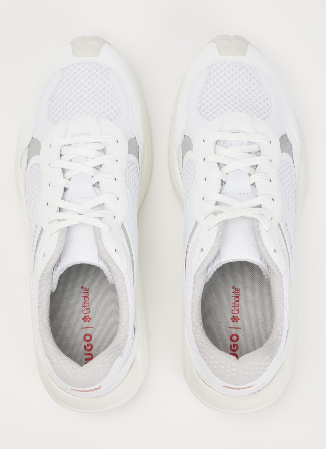 HUGO Go2 sneaker met mesh details - detail 4 wit